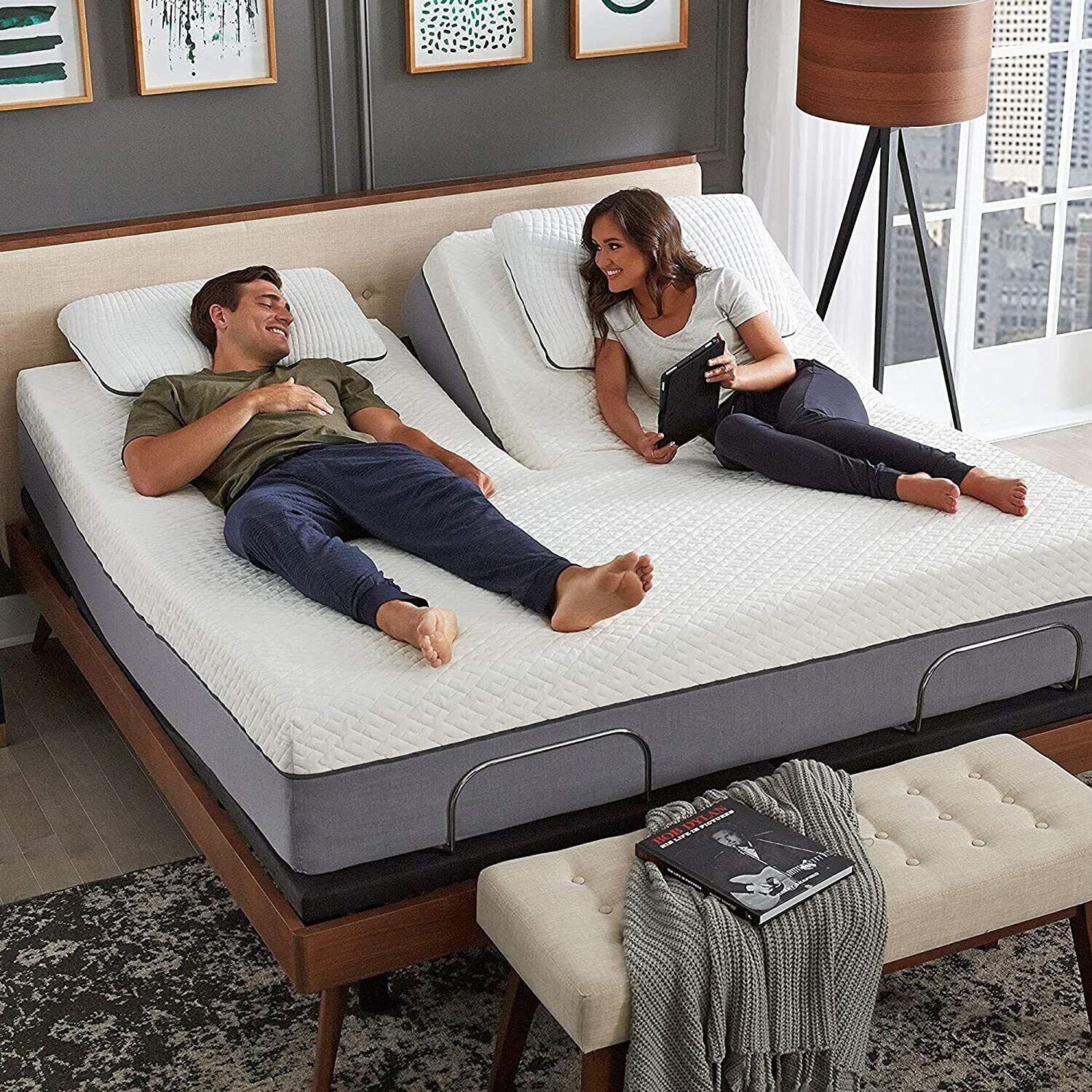 Top Split sheets set for Adjustable Mattresses 1900 Threads Split Flex Top King gallery