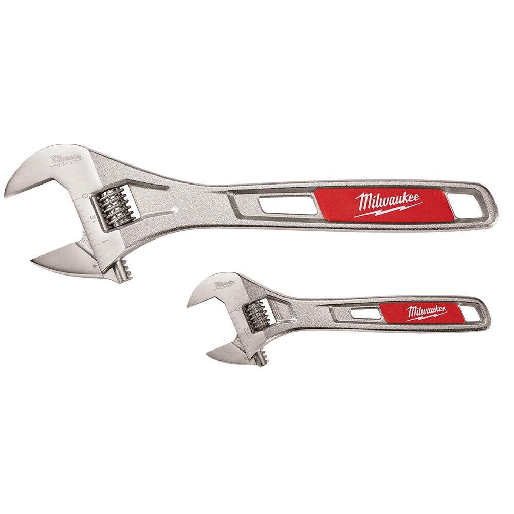 Milwaukee 6 In. & 10 In. Adjustable Wrench 2 Pack gallery