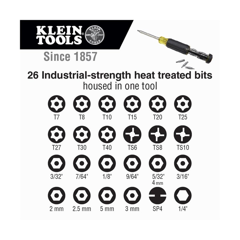 Klein Tools 32307 Multi-bit Tamperproof Screwdriver, 27-in-1 To... USA FAST SHIP gallery
