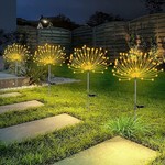 Solar Firework Lights Outdoor Garden 150 LED DIY Walkway Pathway Backyard Decor gallery