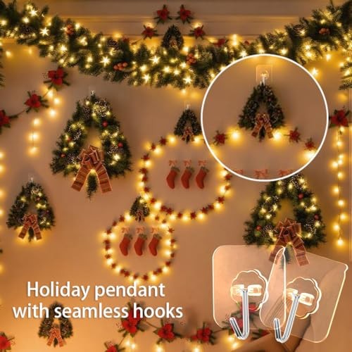 Adhesive Wall Hook, Set Heavy-Duty Thickened self 2.8″*2.8″ 44lb max 16 gallery