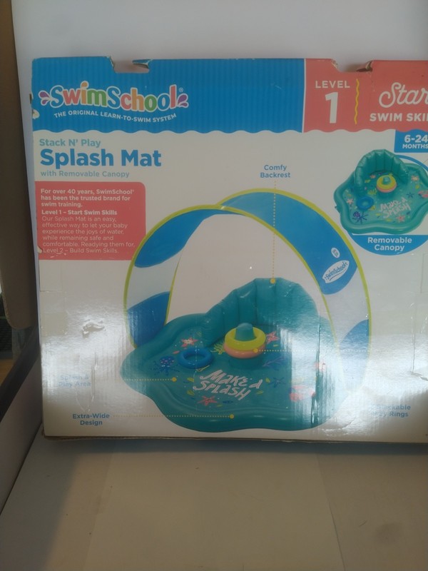 Stack N' Play Teal Inflatable Splash Mat with Removable Canopy 28" By SwimSchool gallery