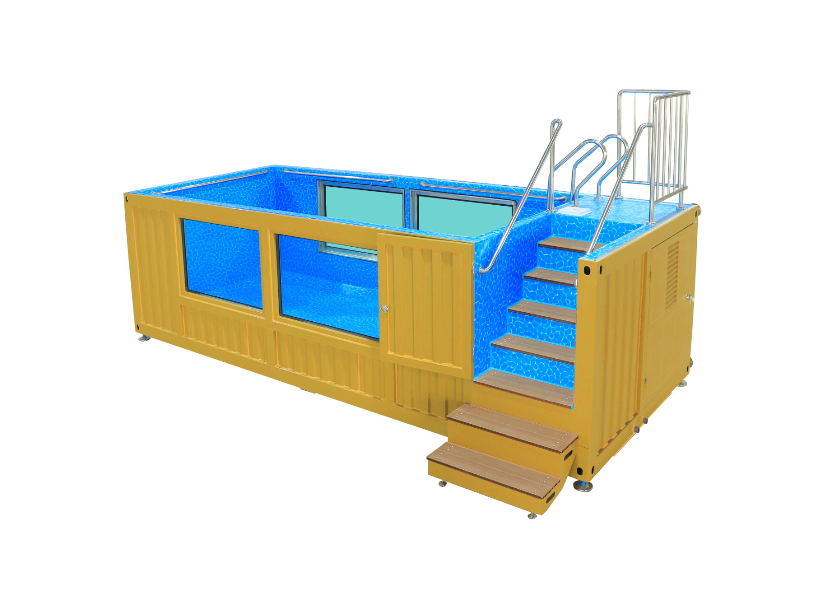 20ft Shipping Container Modified Swimming Pool with Steps Water Treatment System gallery