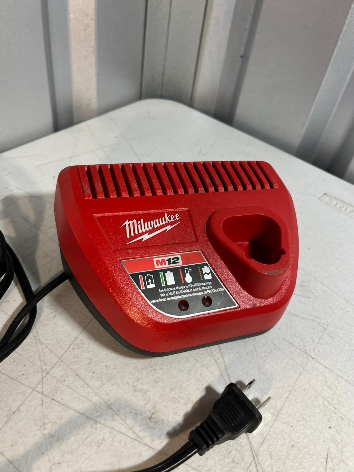 Milwaukee M12 Lithium Ion Battery Charger 48-59-2401 12V Corded Power Tool Base gallery
