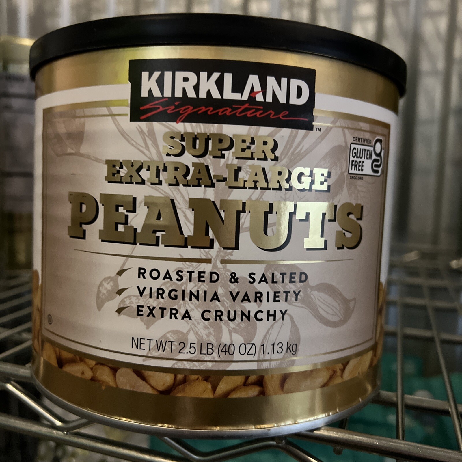 Kirkland Signature Extra-Large Peanuts Virginia Roasted Salted USA 2.5 pounds gallery