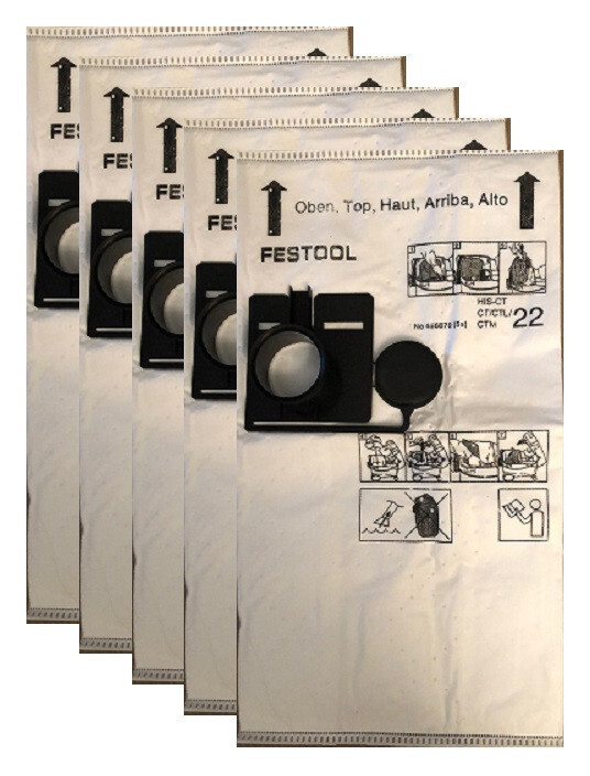 Fits Festool CT22 Dust Extractor 452970 Vacuum Non-Woven Fabric Filter Bags gallery