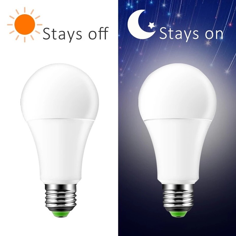 Dusk to Dawn LED Sensor Light Bulb E27 9W Automatic On/Off Energy Saving Lamp gallery