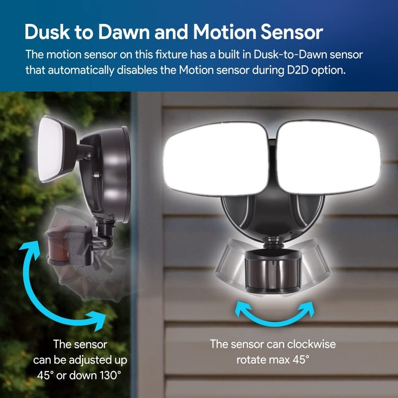 Euri Lighting ESFL-35W110, Integrated Outdoor CCT Tunable (3K/4K/5K) Security... gallery