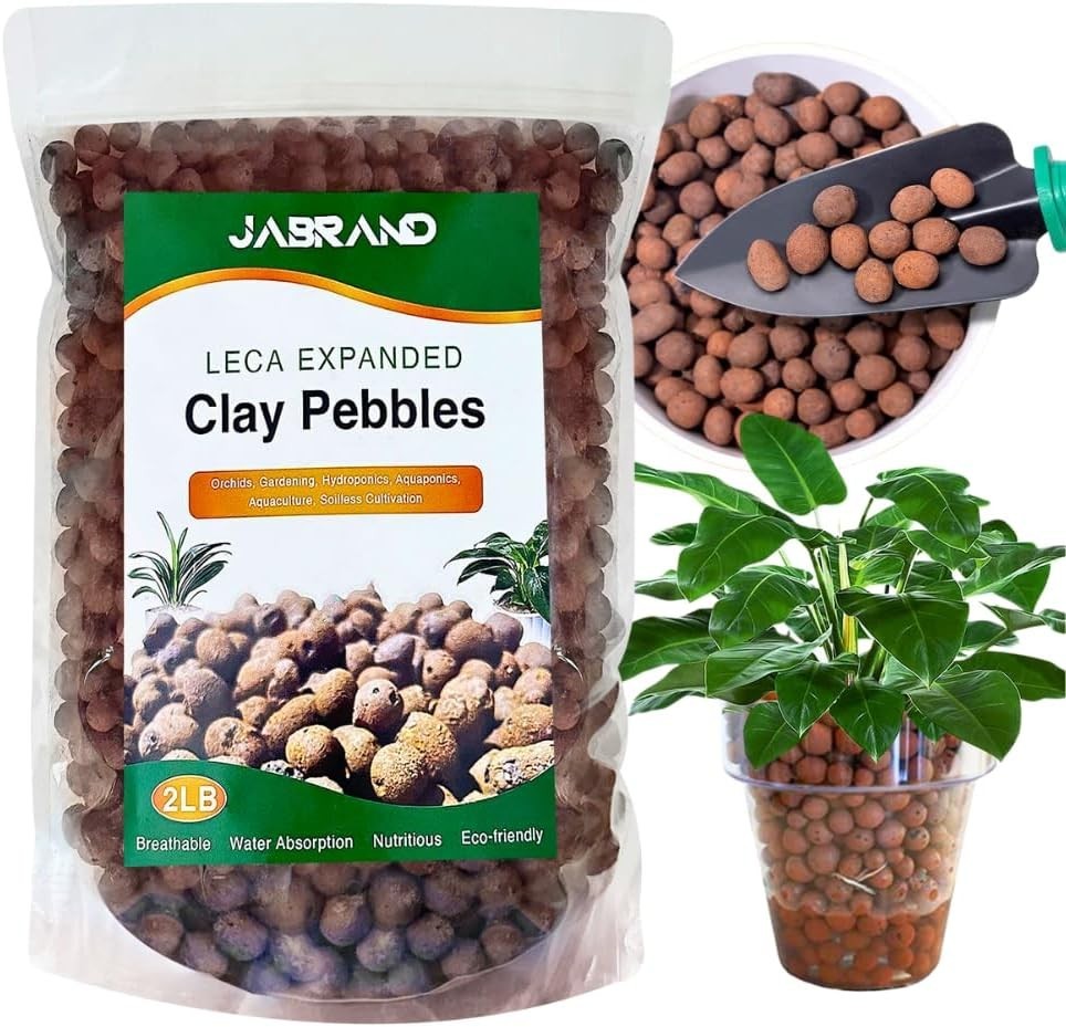 Riare 2 LBS Organic Expanded Clay Pebbles for Plants 4mm-16mm Natural Leca Balls gallery