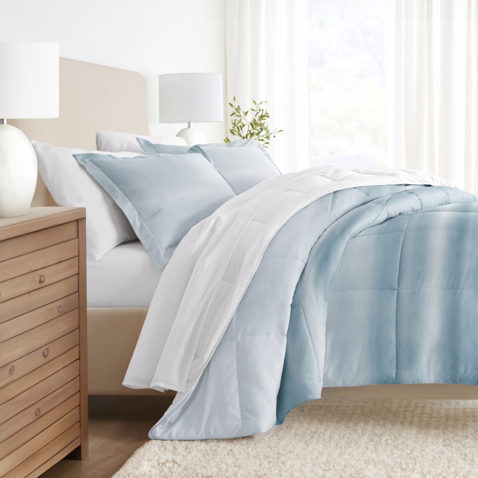 Kaycie Gray Patterned Reversible Comforter Set gallery