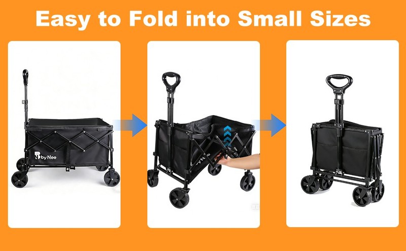 250lbs Collapsible Wagon Foldable Lightweight Heavy Duty Utility Beach Fold Cart gallery