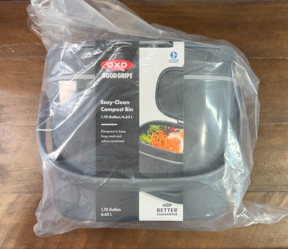OXO Good Grips Kitchen Easy-Clean Compost Bin, 1.75-Gallon, Charcoal gallery