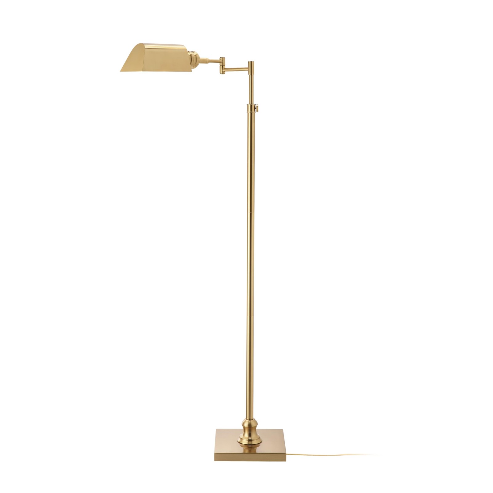 Floor Lamp Swing Arm Task 360 Rotatable Adjustable Height Antique Brass Bright gallery