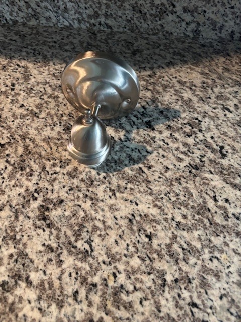 Silver tone wall sconce - REDUCED! Can be positioned facing up or down gallery