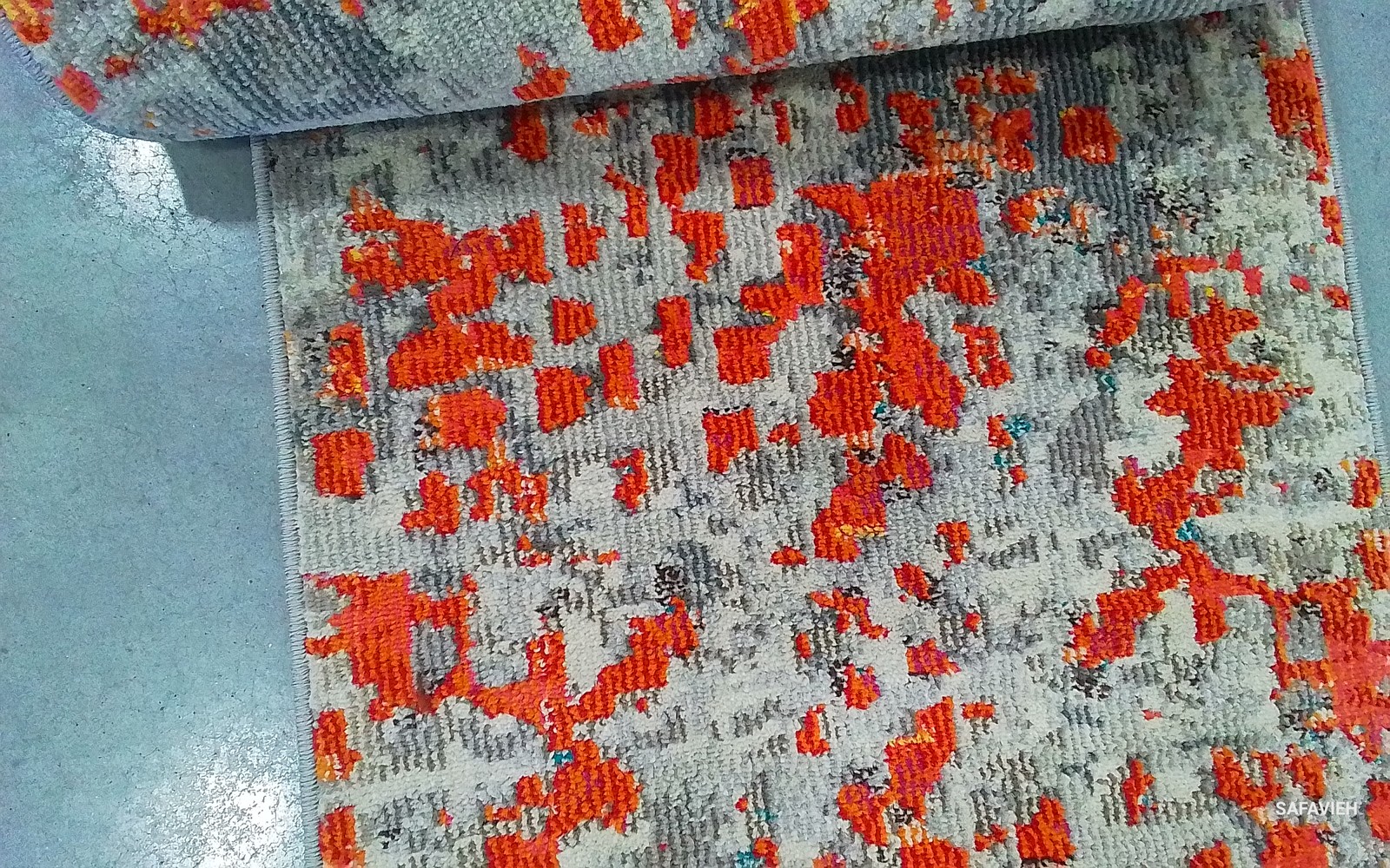 GREY / ORANGE 2'-2" x 10'-0" Flaw in Rug, Reduced Price 1172790077 MAD425H-210 gallery
