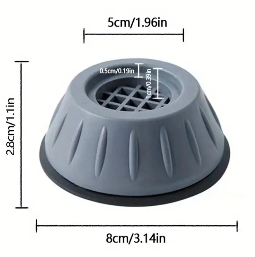 4 PACK - Washing Machine Foot Pads Non-slip Waterproof Vibration Shock-Absorbing gallery