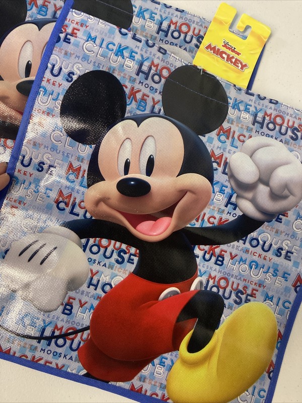 3 pack Disney Junior Mickey Mouse Reuseable Tote Bag Treat Gift 13” SHOPPING gallery