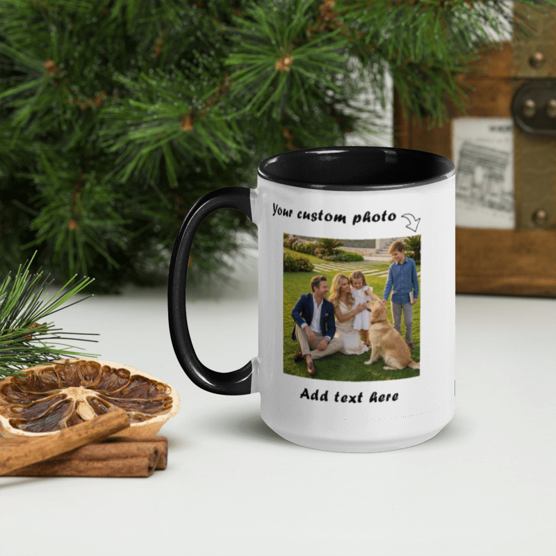 Personalized Initial Coffee Mug Custom Name Monogram Text Photo Ceramic Cup gallery