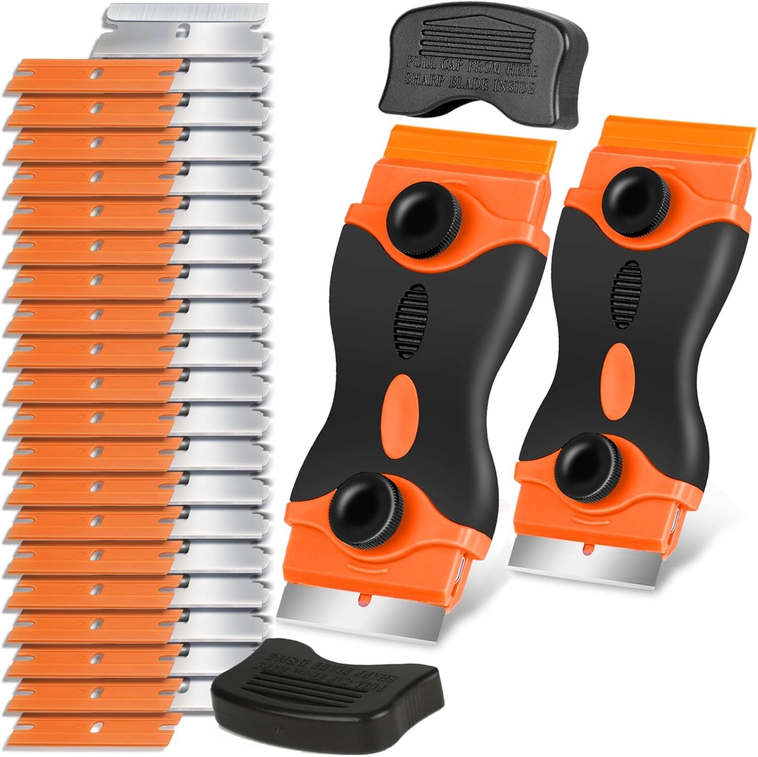Razor Blade Scraper Tool - Razor Scraper with 40 Metal & Plastic Blades, gallery