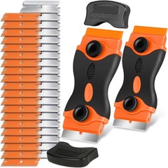 Razor Blade Scraper Tool – Razor Scraper with 40 Metal & Plastic Blades,