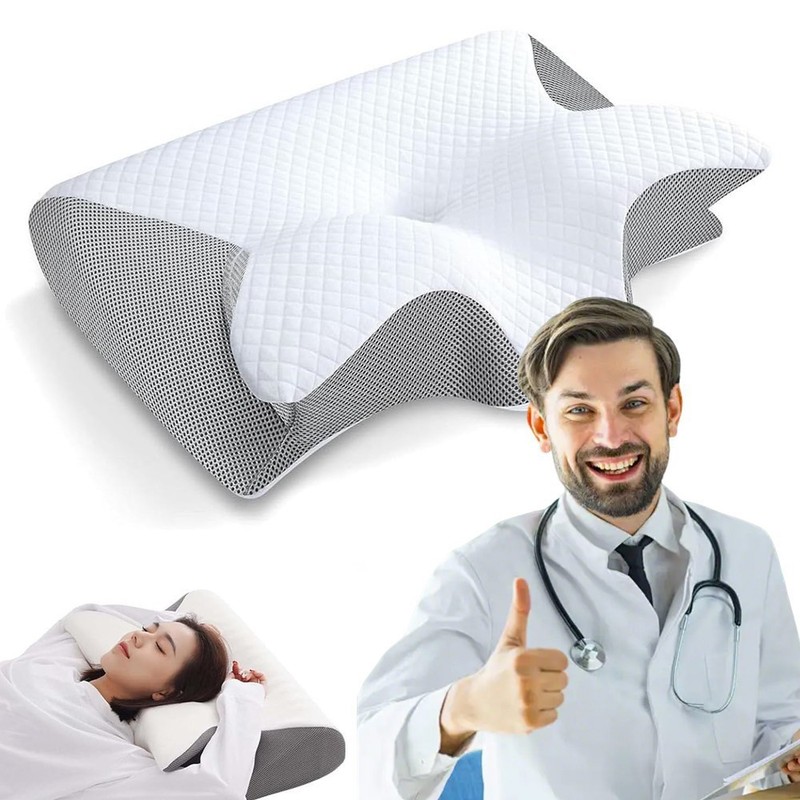 Pillow Cervical Memory Anti Snore Ergonomic Premium Neck Pain Relief Memory Foam gallery