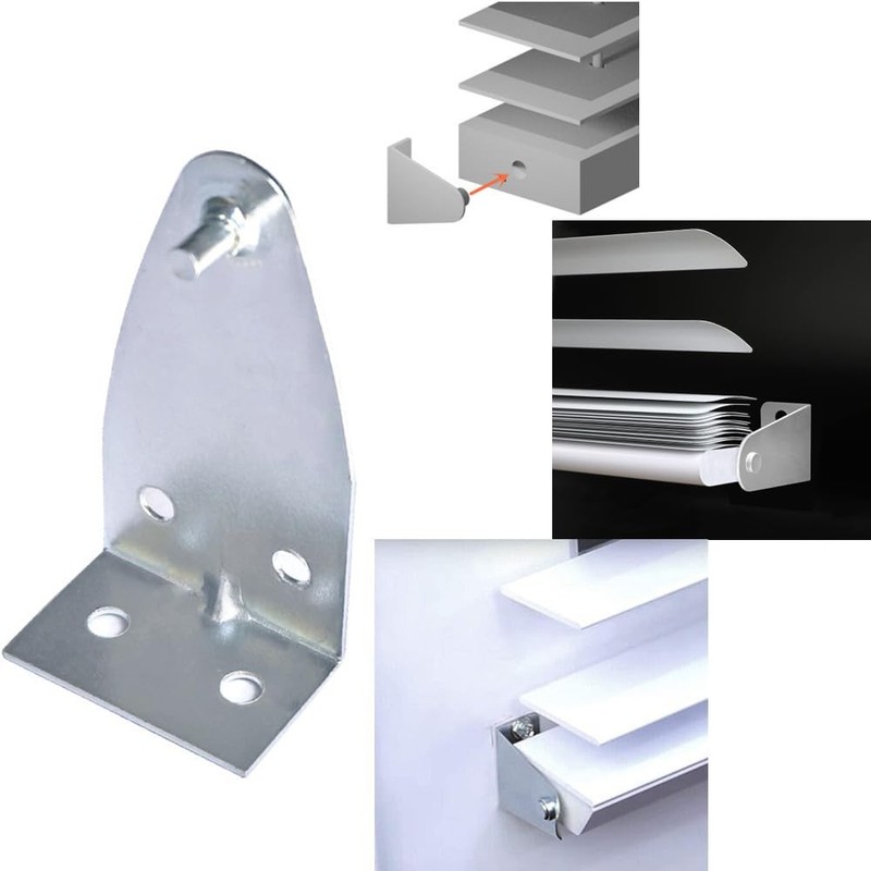 4 Pcs Metal Blind Hold Down Brackets Bottom Rail Holder Replacements gallery