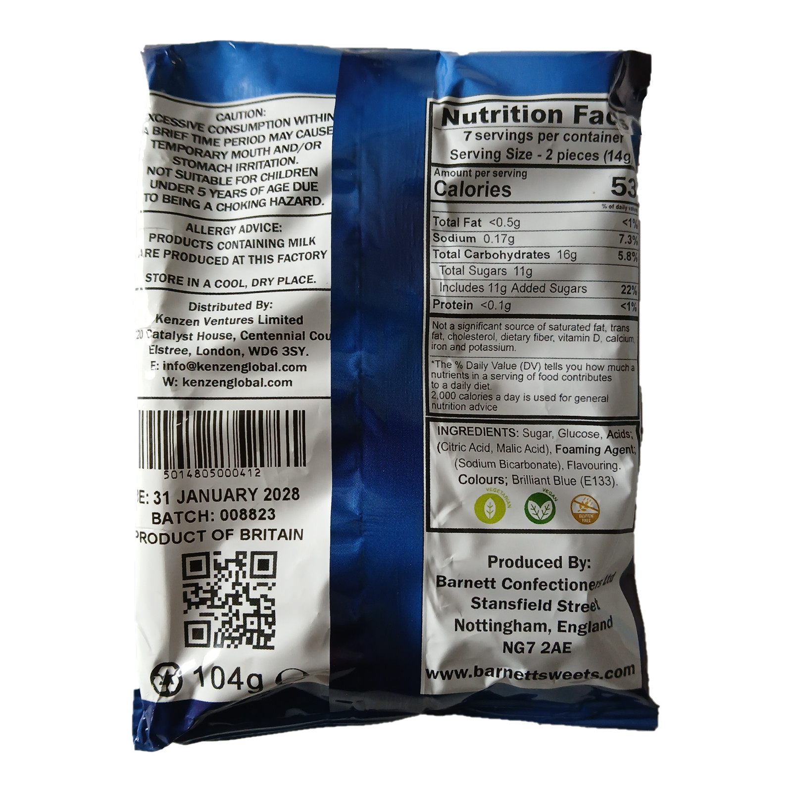 Barnetts Mega Sour Raspberry Hard Candy Extreme Viral Challenge Sweets 2 Pack gallery
