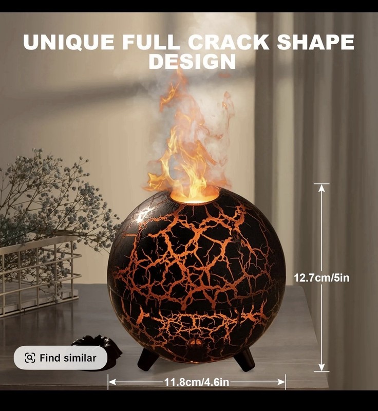 Large Rooms, Colorful Lighting Function,No Water auto-Off, Home Essenti Black) gallery