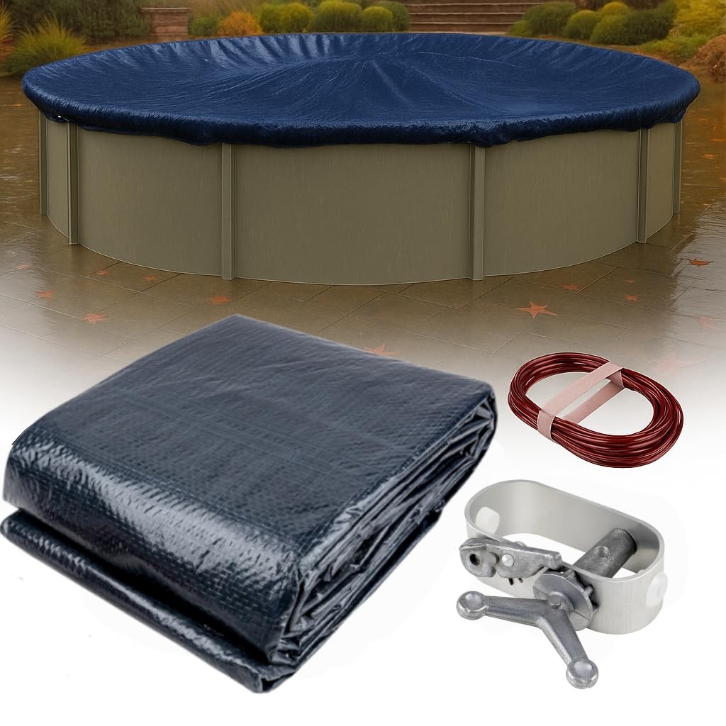 Winter Block 12’ ft. Premium Round Pool Cover for 12' (Round), Blue gallery