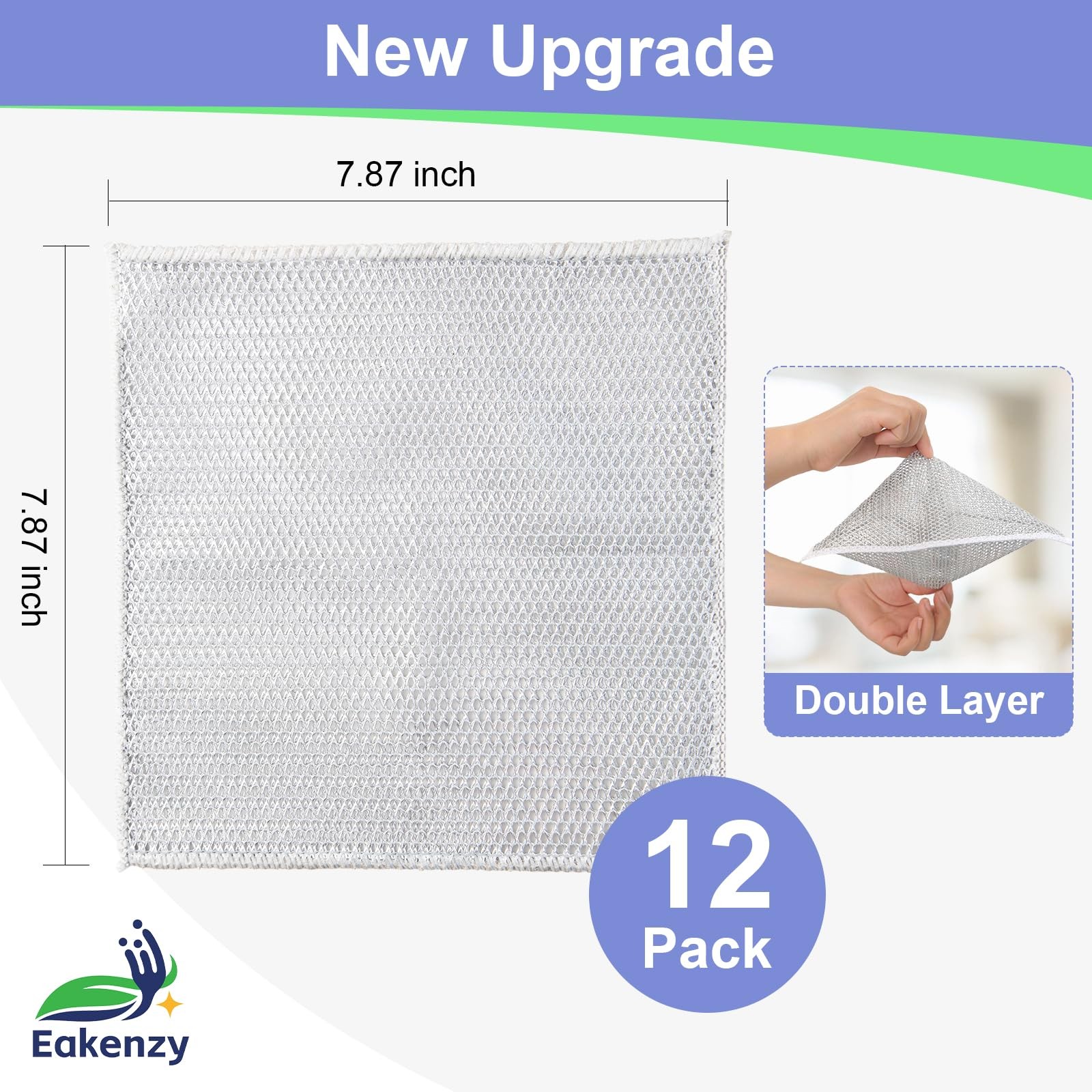12 Pack Steel Wool Scrubber, Double Layer Non-Scratch Wire Dishcloth, Multipu... gallery