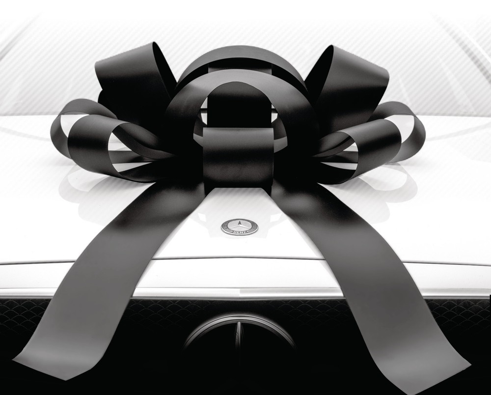 CarBowz Magnetic Car Bow Large 4ft Black Color
