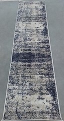 GOLD / NAVY 2′-1″ x 8′-0″ Broken Thread Rug, Reduced Price 1172797460 ADR207C-28