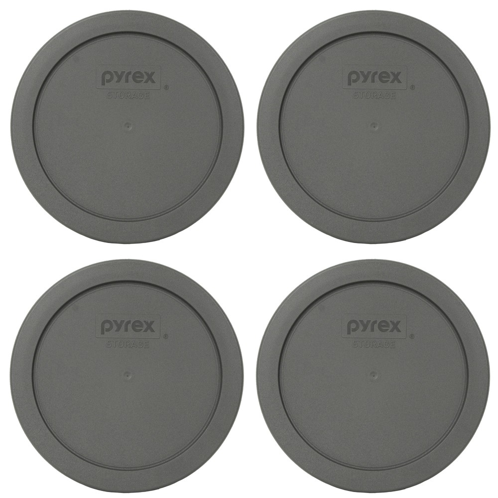 Pyrex 7201-PC Puddle Gray Plastic Storage Replacement Lid Cover (4-Pack)