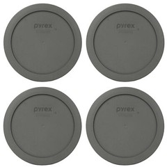 Pyrex 7201-PC Puddle Gray Plastic Storage Replacement Lid Cover (4-Pack)