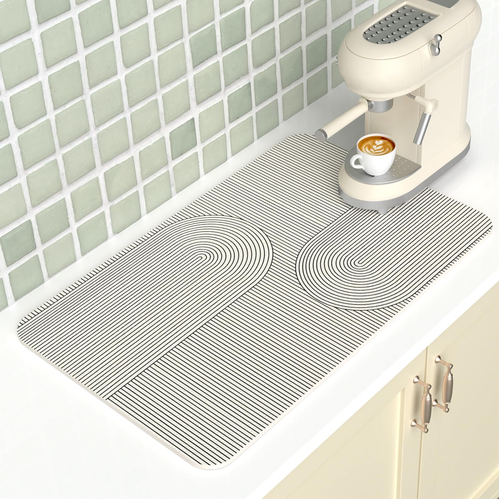 24.3''×15.4'' Coffee Mat - Dish Drying Mat, Water-Absorbent and Stain-Resista... gallery