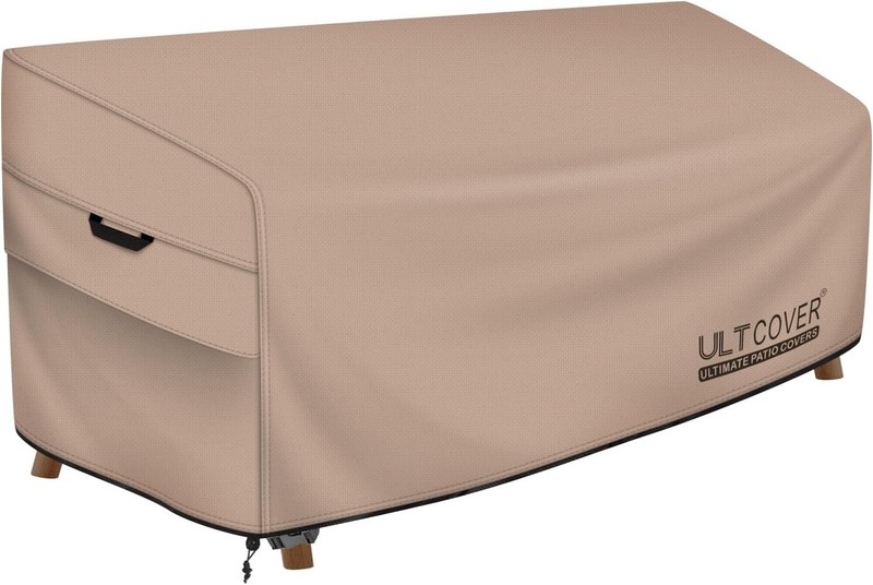 Elastic Drawstring Outdoor Sofa Cover 58x28 - Weather-Resistant 600D Polyester gallery