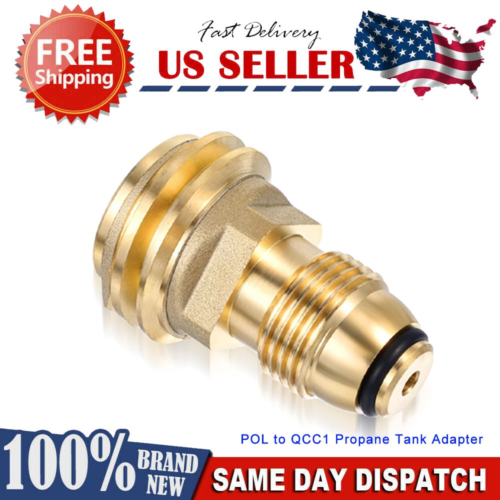 1-4pc Propane Tank Refill Adapter Convert POL LP Valve to QCC1/Type1 Regualtor gallery