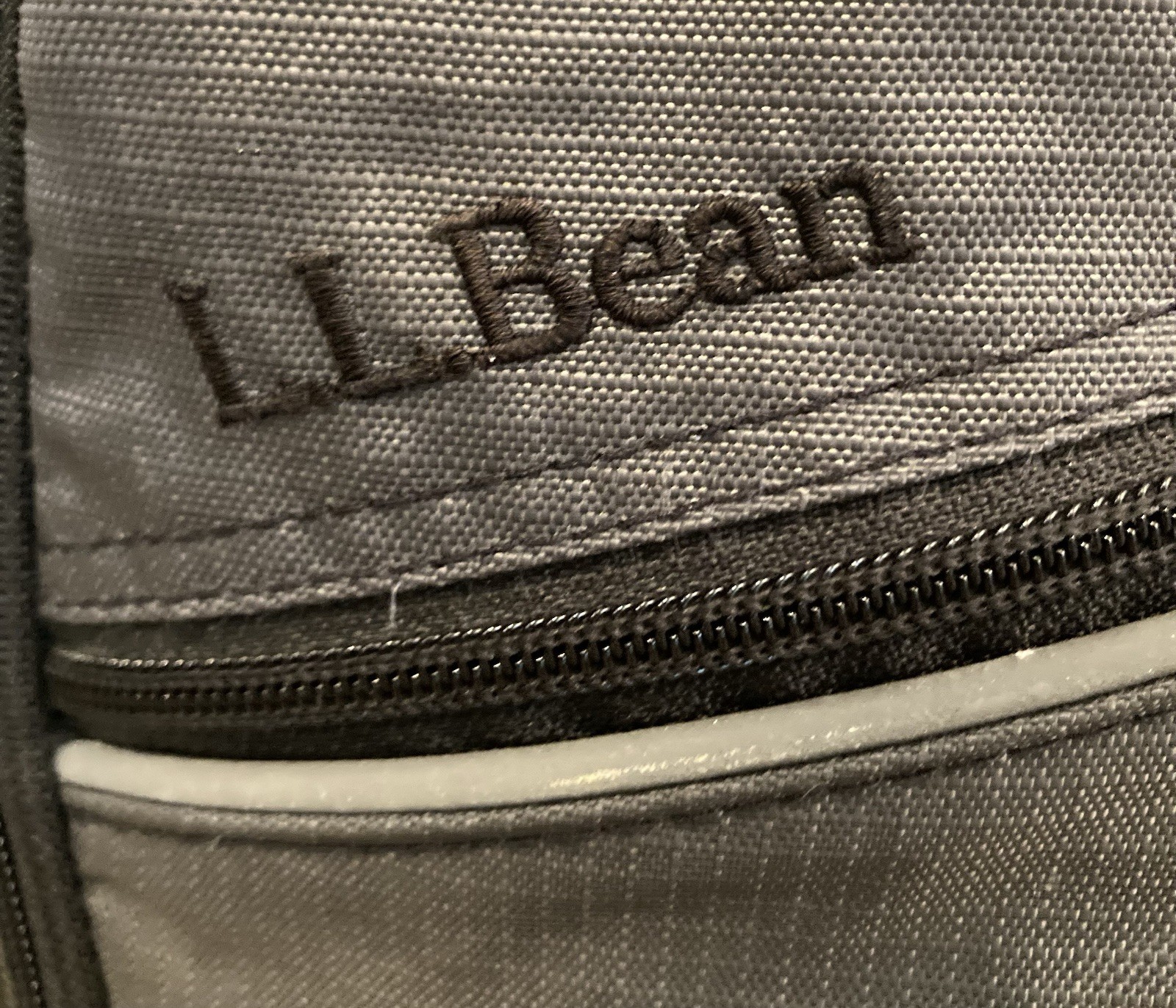 L.L. Bean Super Deluxe Book Pack Grey Back Pack Zip Pockets 2