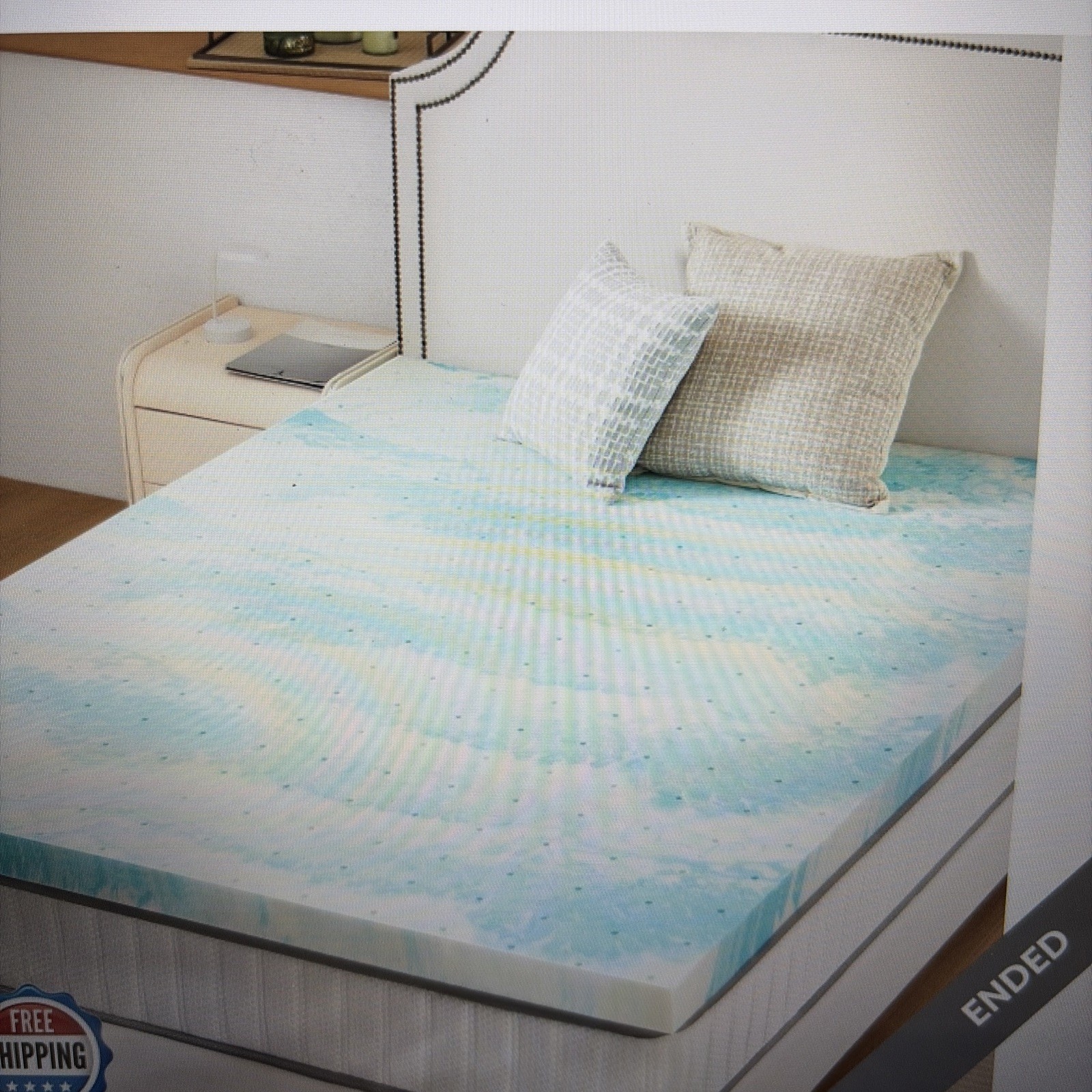 Sweetcrispy Mattress Topper King, 4 Inch Thick Memory Foam Gel In gallery
