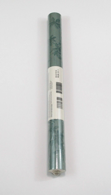 NOS Beacon House Wallpaper Double Roll Distress Blue-Green Flowers Vines gallery