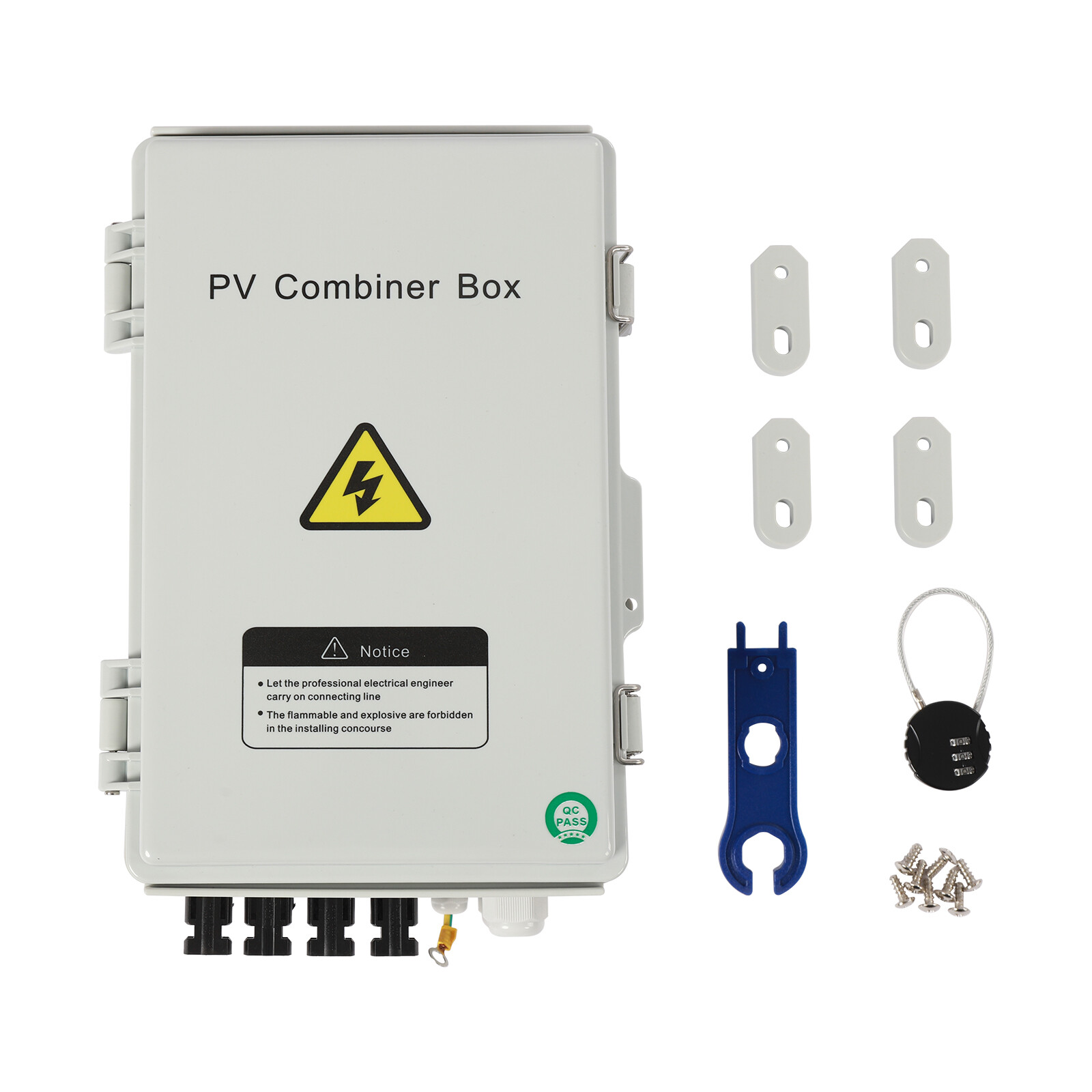 4 String Solar Combiner Box PV Combiner Circuit Breaker 63A For Solar Panel Kit gallery