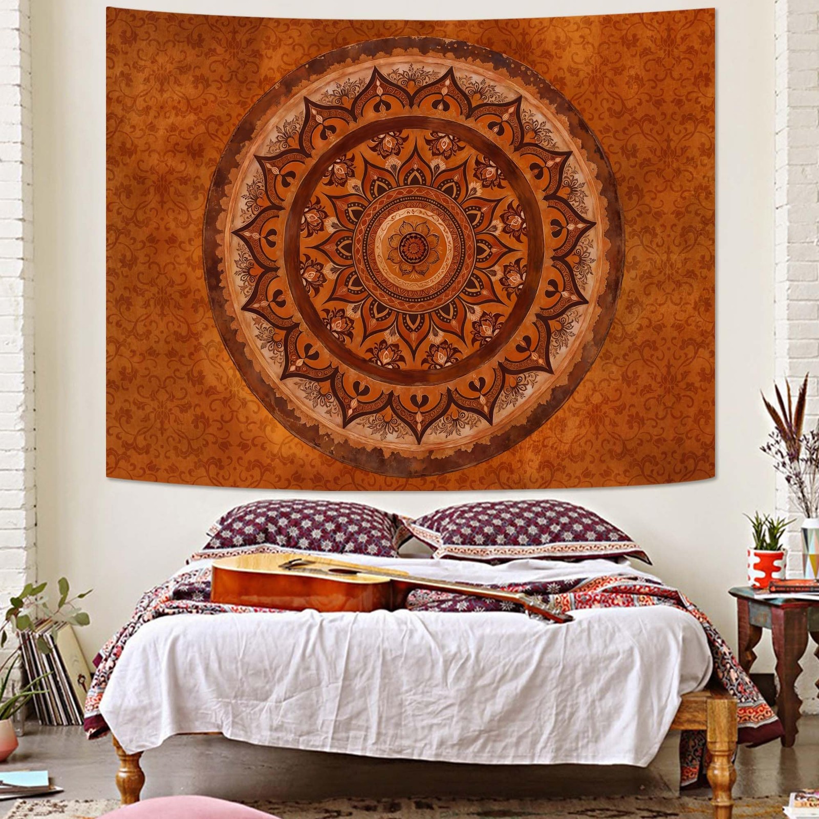 Boho Mandala Tapestry Wall Hanging Hippie Bohemian Floral Medallion Indian Ta... gallery
