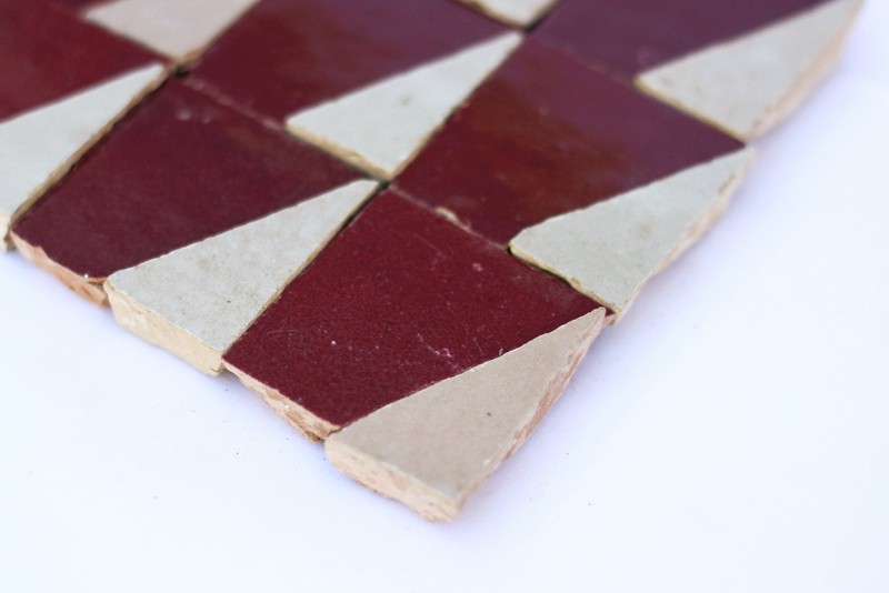 Geometric Triangle Cut Zellige Tile gallery