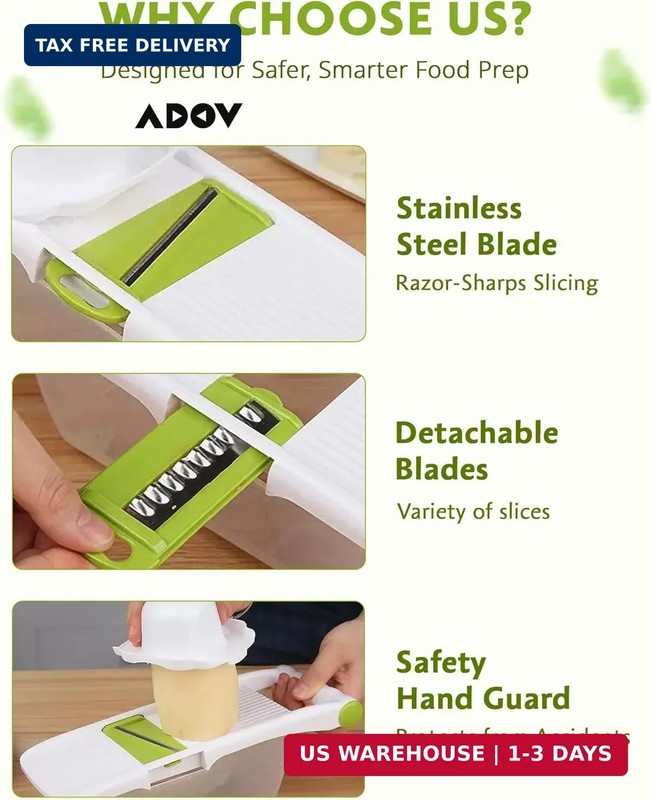 Mandoline Slicer for Kitchen, Adjustable Mandoline Food Slicer, Vegetable Slicer gallery