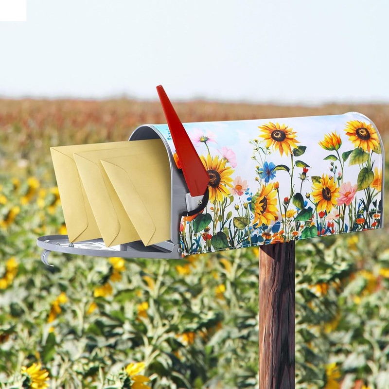 Spring Summer Mailbox Covers Magnetic Standard Size 18 x 21 Inch Flowers Mailbox gallery