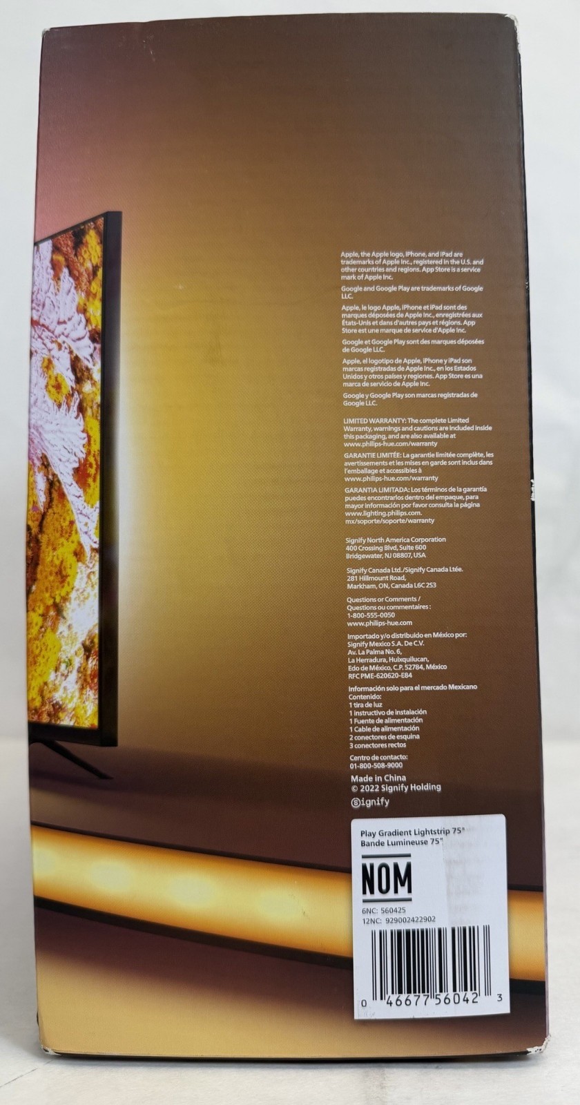 Philips Hue Play Gradient 75" LED Lightstrip-Requires Bridge & Sync Box -DEFECT gallery