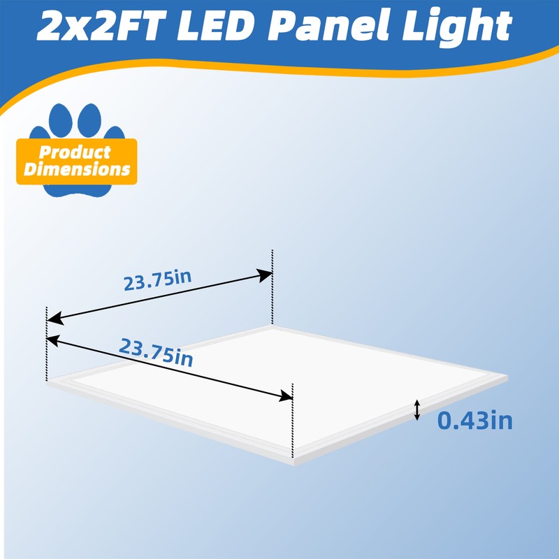 2x2 LED Flat Panel Light 10-Pack, Dimmable, 45W Back-Lit 2x2FT LED Troffer Light gallery