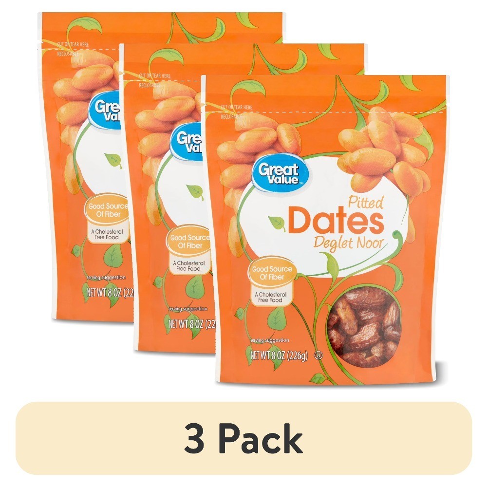 (3 pack) Pitted Deglet Noor Dates Dried Fruit, 8 oz gallery