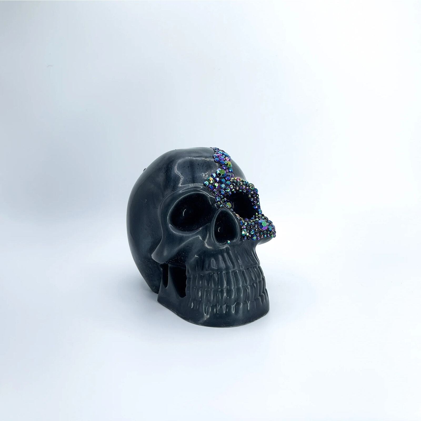 Skull Art Decor: Handmade Limited Edition One-of-One Home Decor (Moody Onyx) gallery