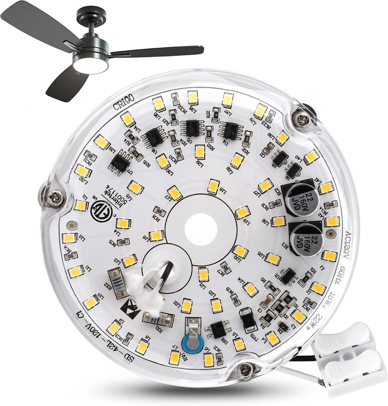 4 Inch Ceiling Fan LED Light Replacement 6000K, 18W LED Retrofit Kit, Dimmable C gallery